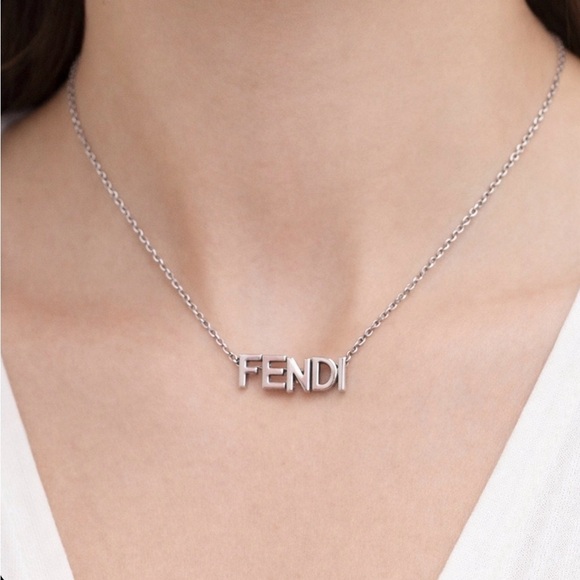 Fendi Jewelry - Fendi Polladio Logo Letter Pendant Necklace